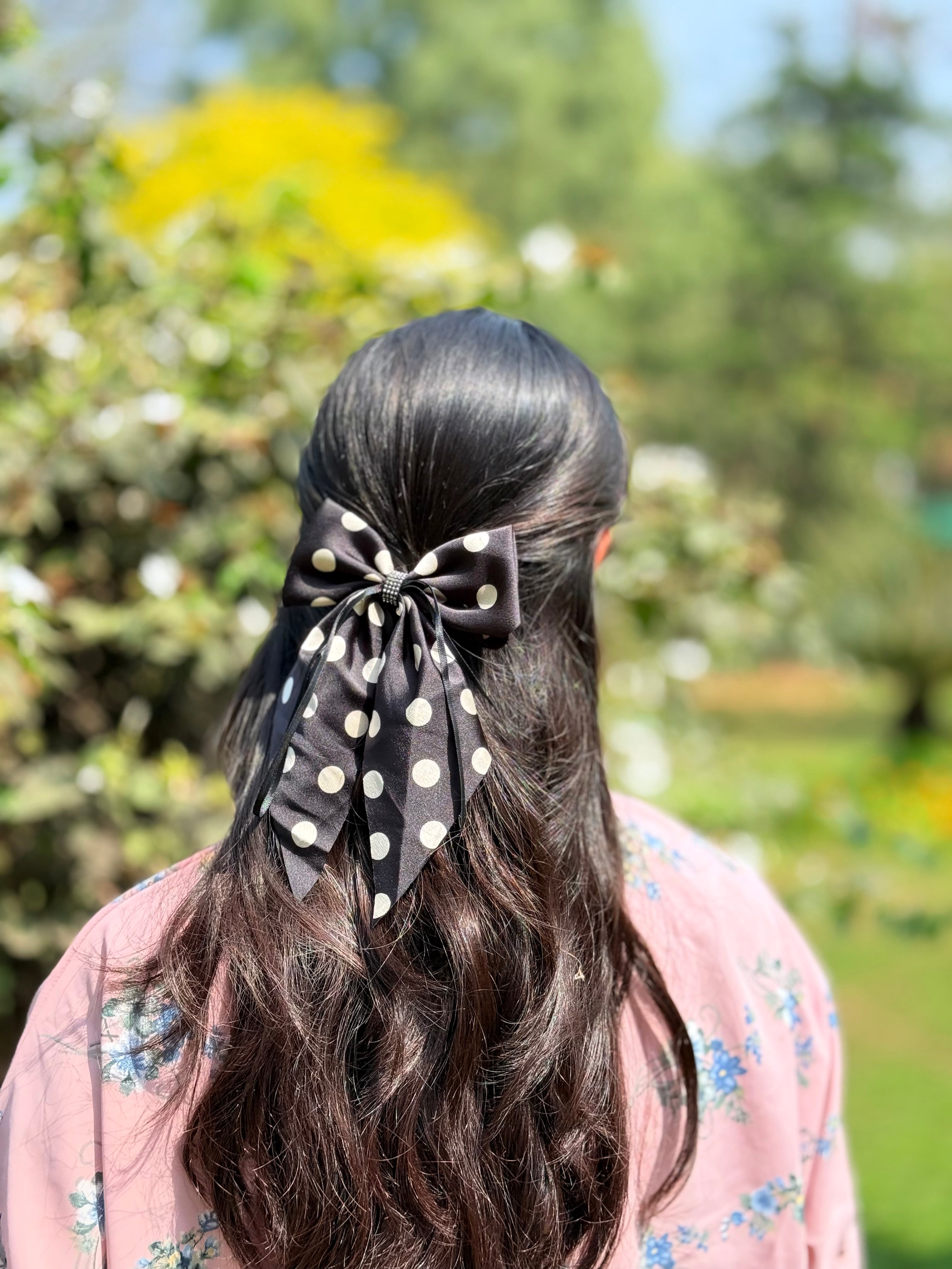 POLKA DOTS HAIR BOW